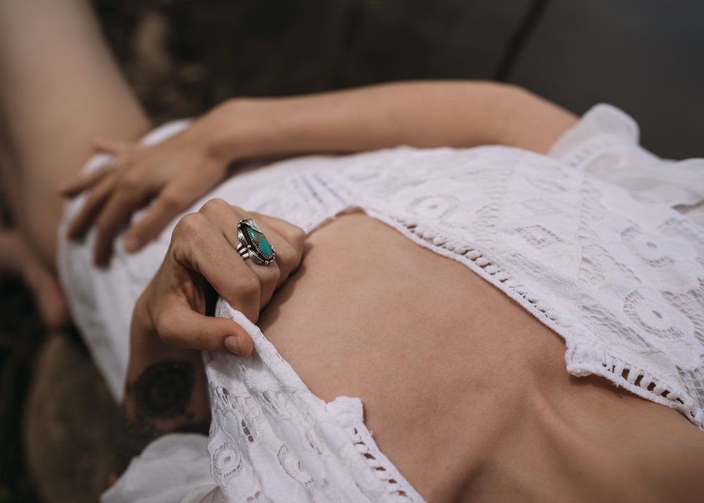 Beautiful boudoir photoshoot wearing all white Houston Texas